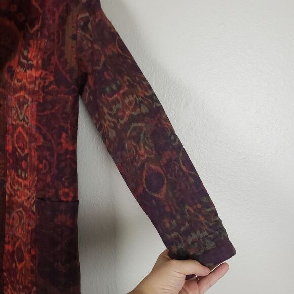 Women's Soft Surroundings Artist abstract Bedouin Duster Maxi Jacket Size PXS - Picture 15 of 16